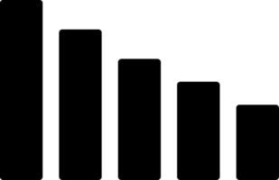 Bar Chart Business Data Glyph vector