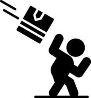 Falling Objects Danger of Falling Items Glyph vector