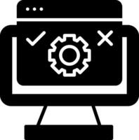 Software Testing Process Glyph vector