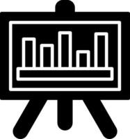 Bar Chart Presentation Glyph vector