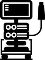 Endoscopy Machine Internal Imaging Glyph vector