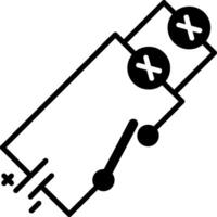 Open Circuit Diagram Glyph vector
