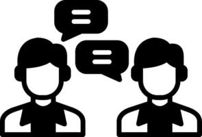 vamos hablar conversacion comienzo glifo vector