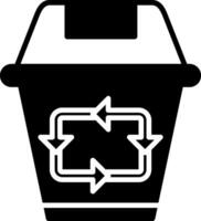 Trash Recycling Waste Reuse Glyph vector