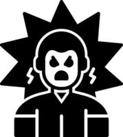 Anger Management Issue Glyph vector
