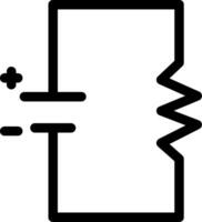 Simple Resistor Circuit Glyph vector