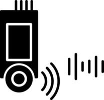 Sound Sensor Audio Detection Tool Glyph vector