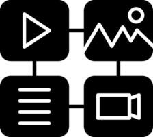 Digital Asset Creation Glyph vector