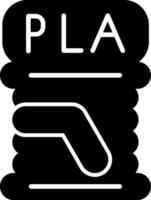 3D Filament Material Glyph vector