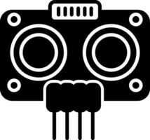 Ultrasonic High-frequency Sound Sensor Glyph vector