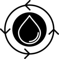 Hydro Power Water-based Energy Glyph vector