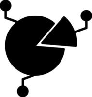 Pie Chart Graph Glyph vector