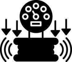 Pressure Sensor Force Detection Tool Glyph vector