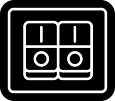Electrical Switch Components Glyph vector