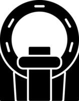 Magnetic Resonance Imaging Detailed Body Scan Glyph vector