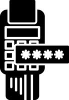 Security Number Confidential Code Glyph vector