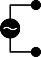 AC Voltage Source Glyph vector