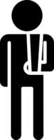 Work Injury Workplace Accident Glyph vector