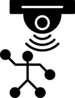 Motion Sensor Movement Detection Glyph vector