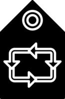 Tag Recycle Waste Sorting Glyph vector