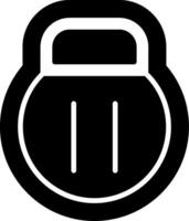 11 kg Kettlebell Glyph vector