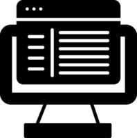 Backend Development Process Glyph vector