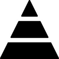 Pyramid Chart Hierarchical Diagram Glyph vector