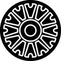 Centric Diatom Algae Type Glyph vector