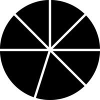 Pie Chart Data Distribution Glyph vector