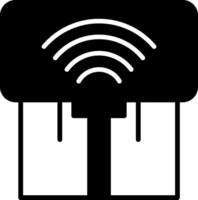 Smart Coffee Machine Automated Brew Maker Glyph vector