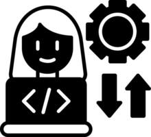 Collaboration Software Feature Glyph vector