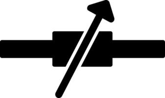 Variable Resistor Design Glyph vector