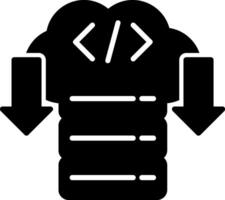 Web Hosting Service Glyph vector
