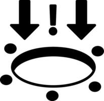 Open Hole Caution Uncovered Hole Risk Glyph vector