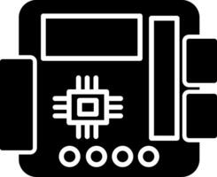 Accelerometer Sensor Motion Detection Glyph vector