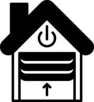 Home Garage Automation Automated Carport Glyph vector