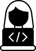 Programmer Coding Tasks Glyph vector