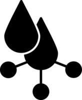 Water Enzyme Interaction Glyph vector