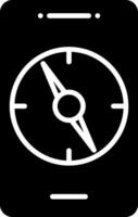 Digital Compass Tool Glyph vector
