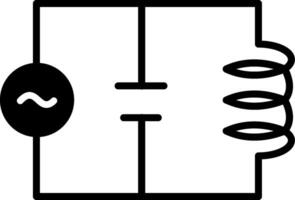 Parallel LC Circuit Glyph vector