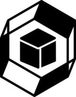 Complex Geometric Design Glyph vector