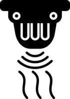 Fire Detector Flame Detection Device Glyph vector
