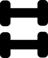 Dumbbells Hand Weights Glyph vector