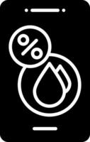Humidity Measurement Sensor Glyph vector