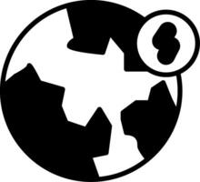 Planet Earth Global Environment Glyph vector