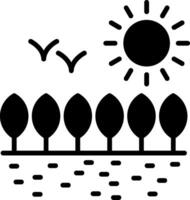 Fields Open Farmland Glyph vector