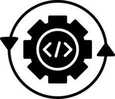 Software Update Process Glyph vector
