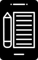 Note-Taking App Feature Glyph vector