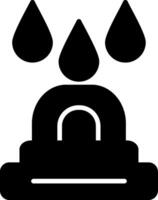 Rain Sensor Precipitation Detection Glyph vector