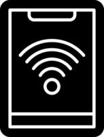 Smart Wifi Wireless Network Management Glyph vector